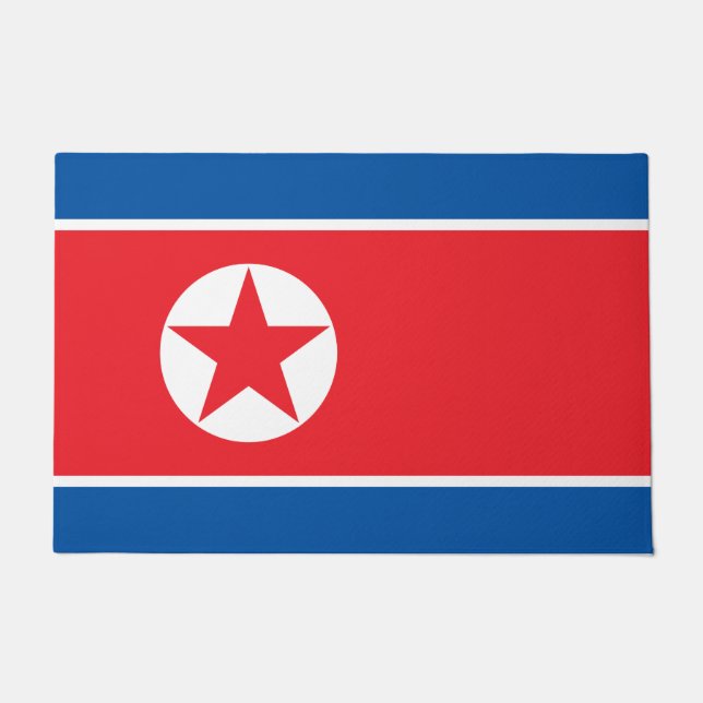 Flagge Nordkoreas (DVRK) Fußmatte (Vorderseite)