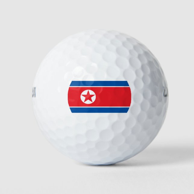 Flagge Nordkoreas (DVRK) Golfball (Vorderseite)