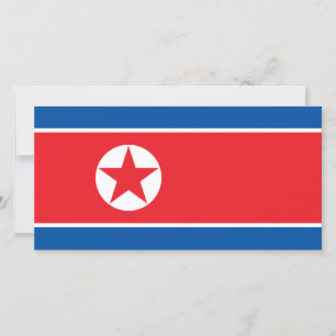 Flagge Nordkoreas (DVRK) Karte