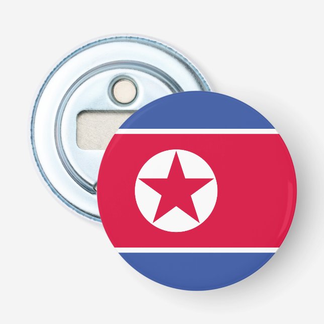 Flagge Nordkoreas Flaschenöffner (Vorderseite)