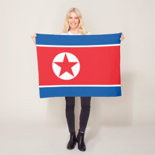Flagge Nordkoreas Fleecedecke