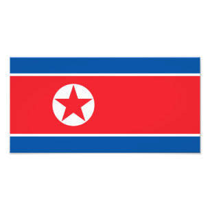 Flagge Nordkoreas Fotodruck
