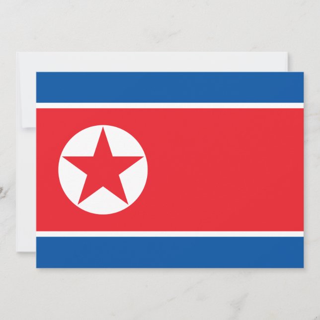 Flagge Nordkoreas Karte (Vorderseite)