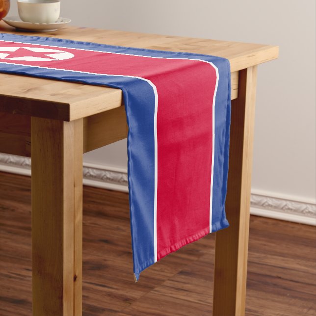 Flagge Nordkoreas Kurzer Tischläufer (Beispiel)