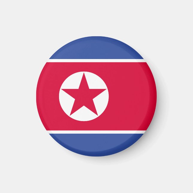 Flagge Nordkoreas Magnet (Vorne)