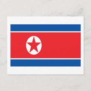 Flagge Nordkoreas Postkarte