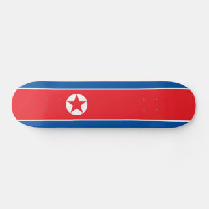 Flagge Nordkoreas Skateboard