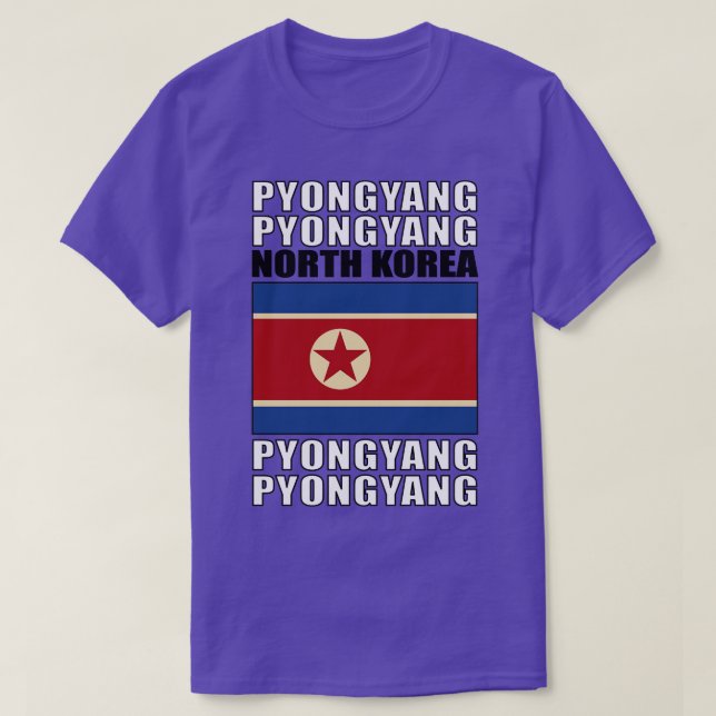 Flagge Nordkoreas T-Shirt (Design vorne)