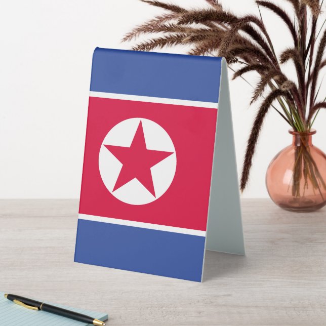Flagge Nordkoreas Tischaufsteller (In Situ (Tisch))