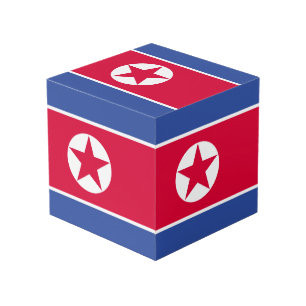 Flagge Nordkoreas Würfel
