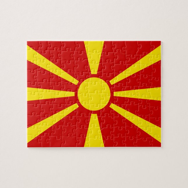 Flagge Nordmakedonien (Horizontal)