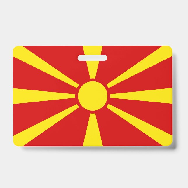 Flagge Nordmakedonien Ausweis (Vorderseite)