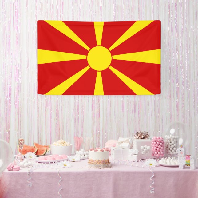 Flagge Nordmakedonien Banner (Party)