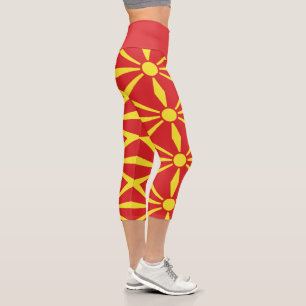 Flagge Nordmakedonien Capri Leggings