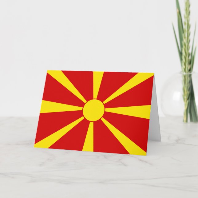 Flagge Nordmakedonien Dankeskarte (Vorderseite)