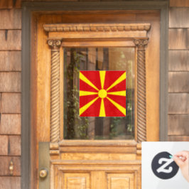 Flagge Nordmakedonien Fensteraufkleber