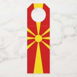 Flagge Nordmakedonien Flaschenanhänger