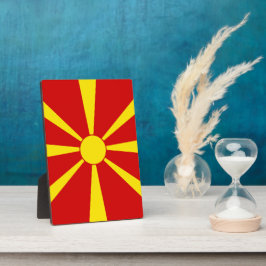 Flagge Nordmakedonien Fotoplatte