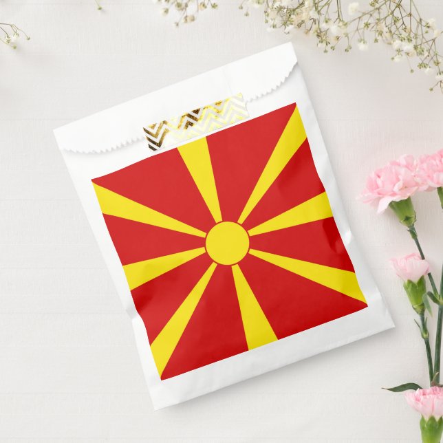 Flagge Nordmakedonien Geschenktütchen (Versiegelt)