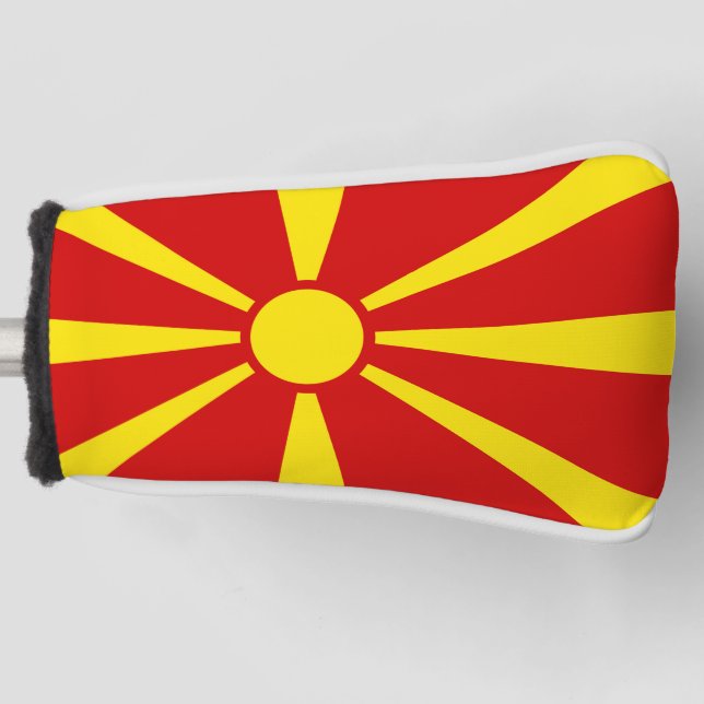 Flagge Nordmakedonien Golf Headcover (Vorderseite)