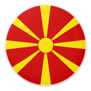 Flagge Nordmakedonien Keramikknauf