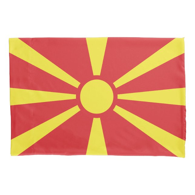 Flagge Nordmakedonien Kissenbezug (Vorderseite)