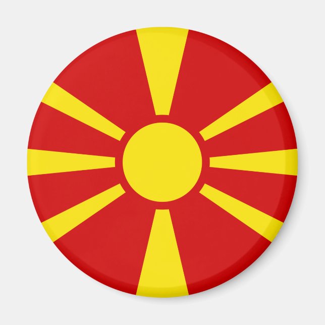 Flagge Nordmakedonien Magnet (Vorne)