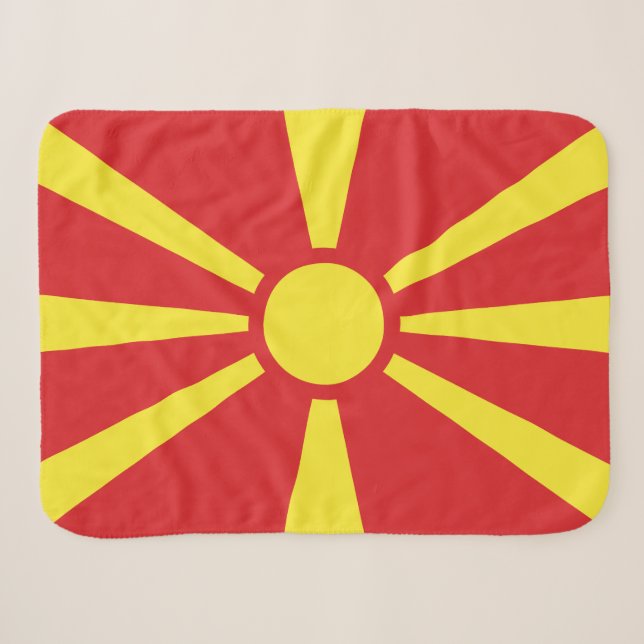 Flagge Nordmakedonien Sherpadecke (Vorderseite (Horizontal))