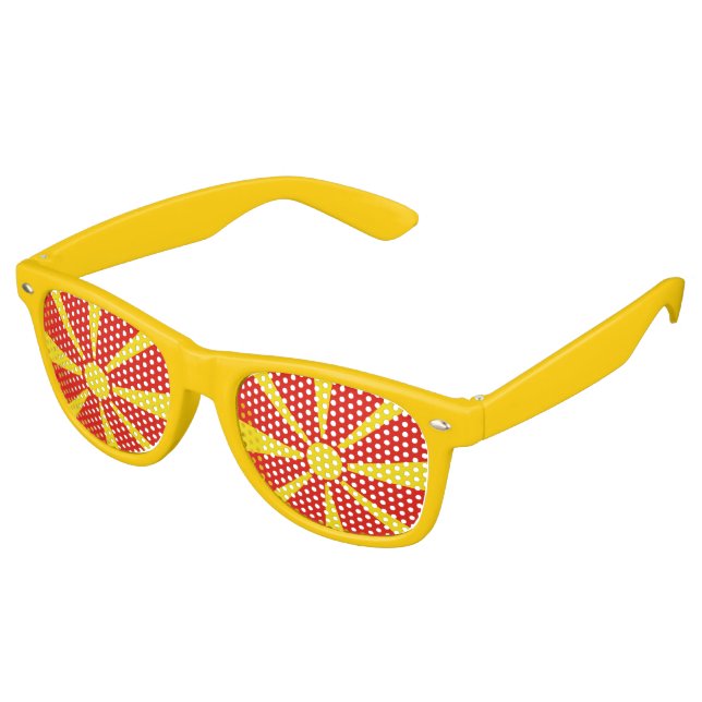 Flagge Nordmakedonien Sonnenbrille (Schrägansicht)