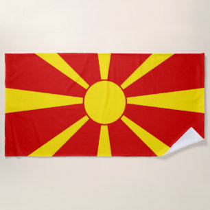 Flagge Nordmakedonien Strandtuch