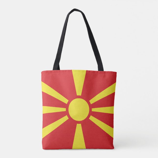 Flagge Nordmakedonien Tasche (Rückseite)