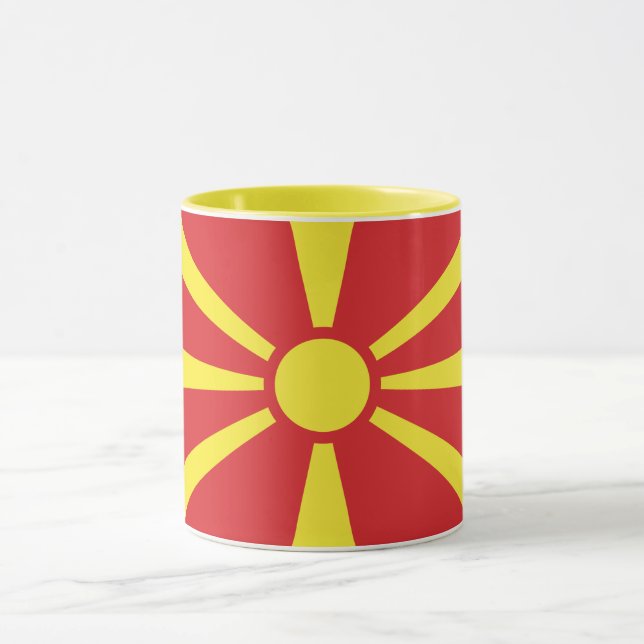 Flagge Nordmakedonien Tasse (Zentrum)