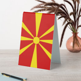 Flagge Nordmakedonien Tischaufsteller