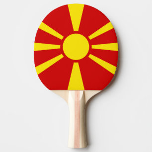 Flagge Nordmakedonien Tischtennis Schläger