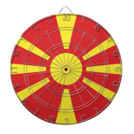 Flagge Nordmakedoniens Dartscheibe