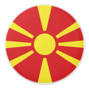 Flagge Nordmakedoniens Keramikknauf