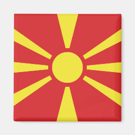 Flagge Nordmakedoniens Magnet