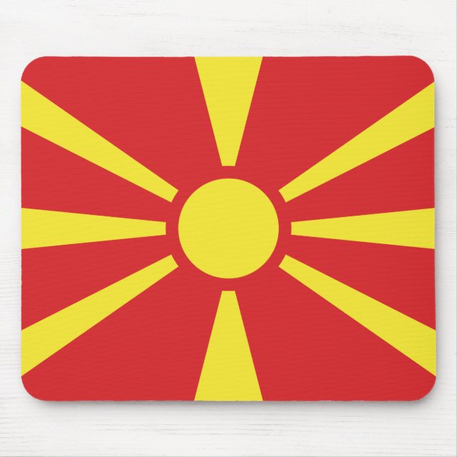 Flagge Nordmakedoniens Mousepad (Vorne)