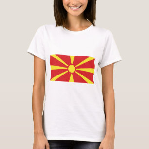 Flagge Nordmakedoniens T-Shirt