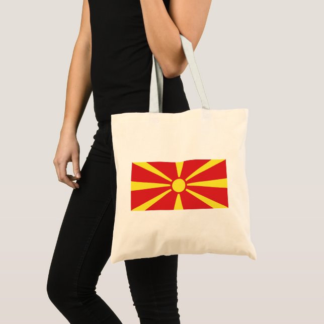 Flagge Nordmakedoniens Tragetasche (Vorderseite (Produkt))