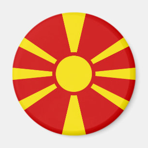 Flagge Nordmazedoniens Magnet