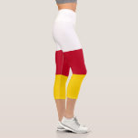 Flagge Nordossetiens Capri Leggings<br><div class="desc">Patriotische Flagge von Nordossetien Alania.</div>