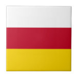 Flagge Nordossetiens Fliese<br><div class="desc">Patriotische Flagge von Nordossetien Alania.</div>