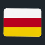 Flagge Nordossetiens Magnet<br><div class="desc">Patriotische Flagge von Nordossetien Alania.</div>