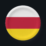 Flagge Nordossetiens Pappteller<br><div class="desc">Patriotische Flagge von Nordossetien Alania.</div>
