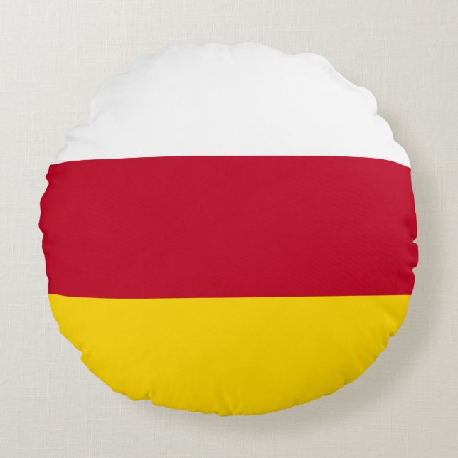Flagge Nordossetiens Rundes Kissen (Vorderseite)
