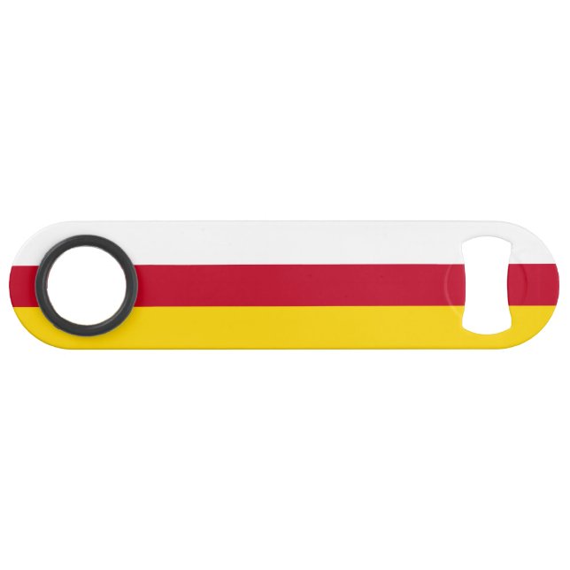 Flagge Nordossetiens Speed Flaschenöffner (Vorderseite (Horizontal))