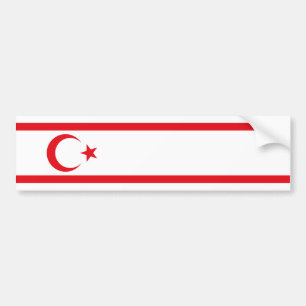 Flagge Nordzyperns Autoaufkleber