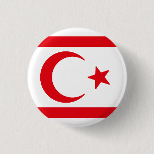 Flagge Nordzyperns Button