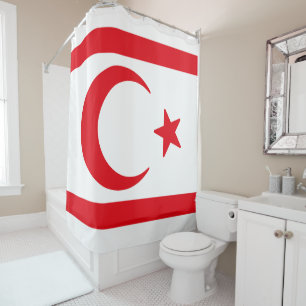 Flagge Nordzyperns Duschvorhang